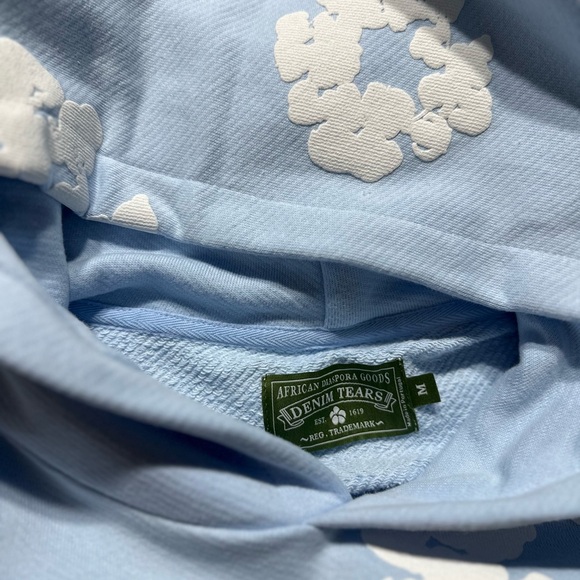 Denim Tears The Cotton Wreath Hoodie ‘Blue’ - Picture 7 of 7